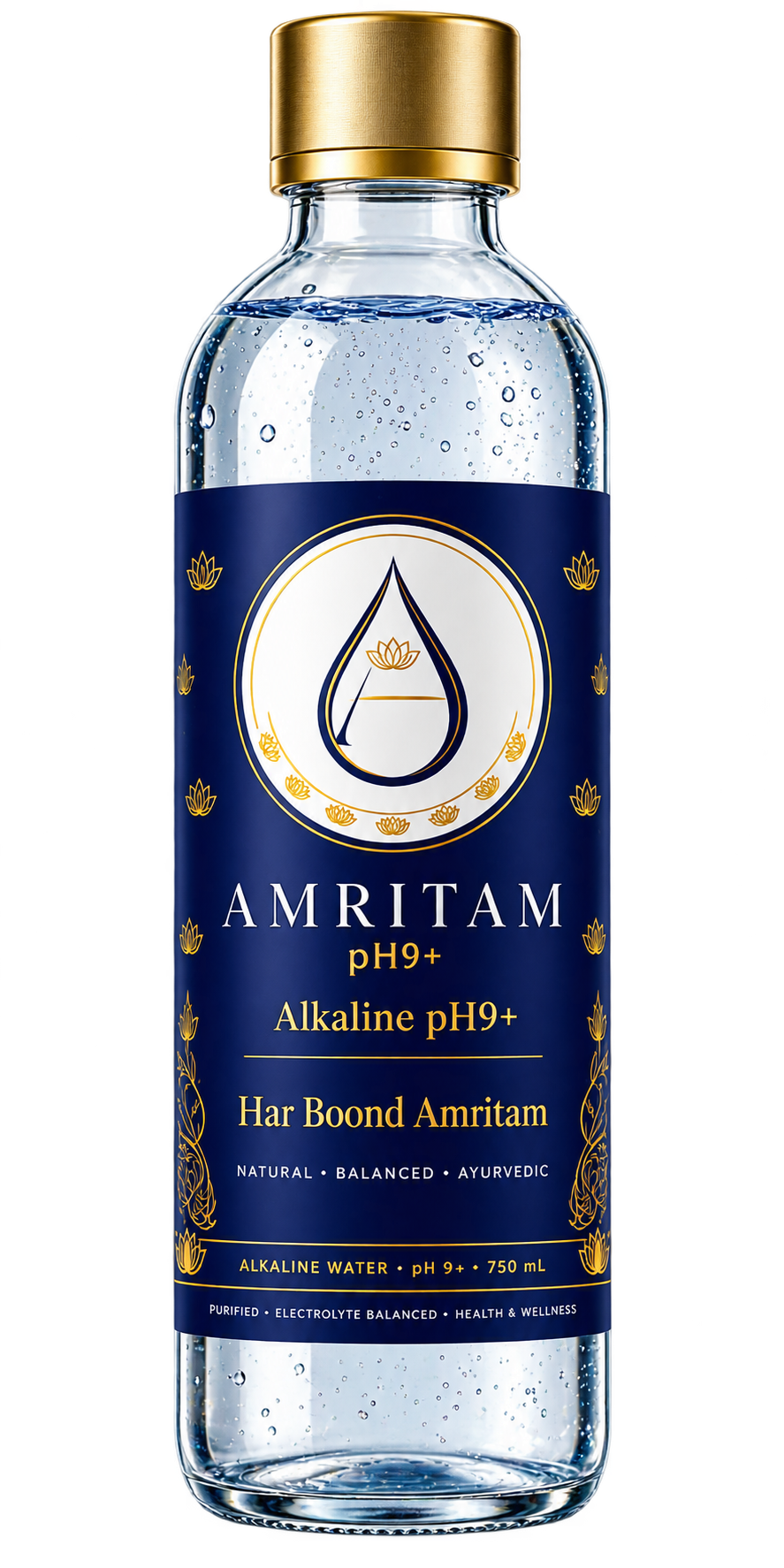 Amritam Water – pH 9+ Premium Alkaline Water Bottle 750 ML